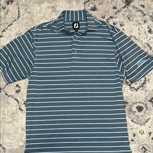 FootJoy Titleist Men's Blue Striped Golf Shirt